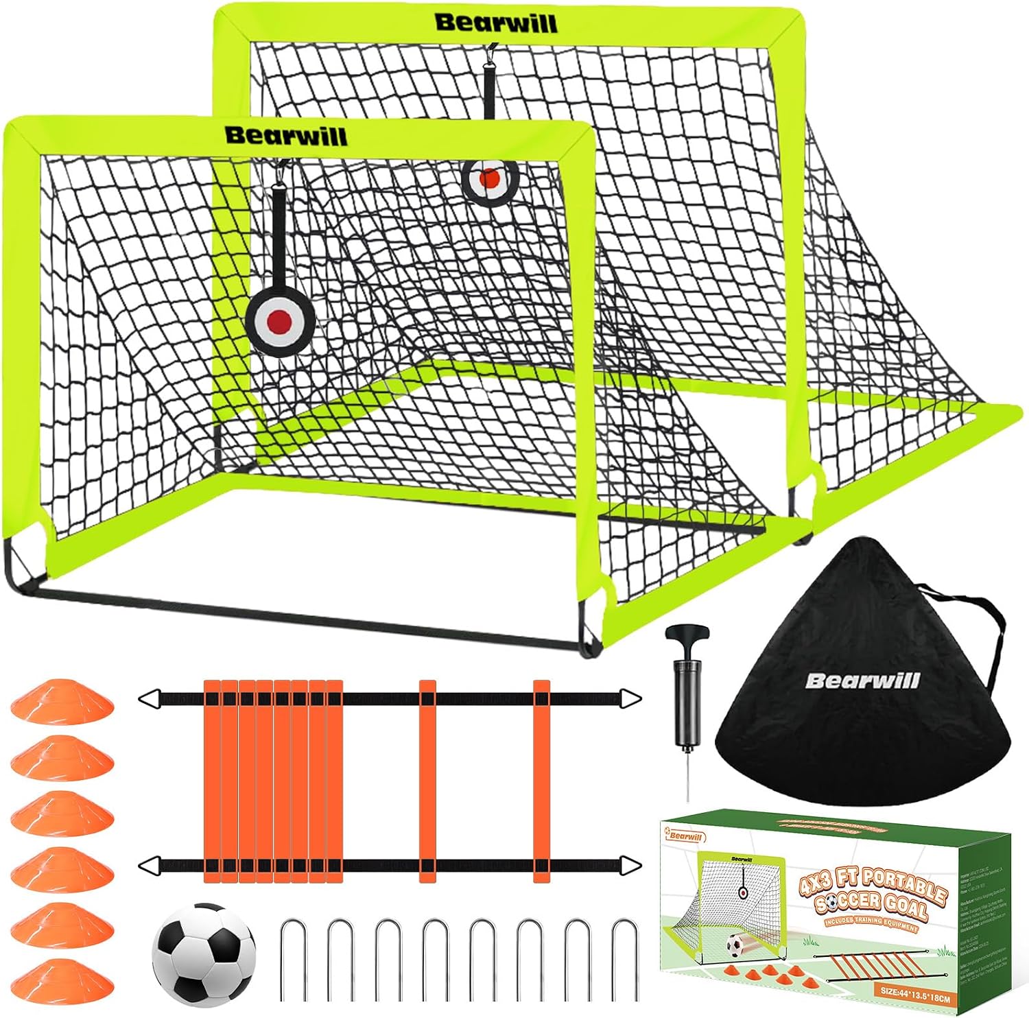 Bearwill Portable Soccer Goal Set - Hình 10