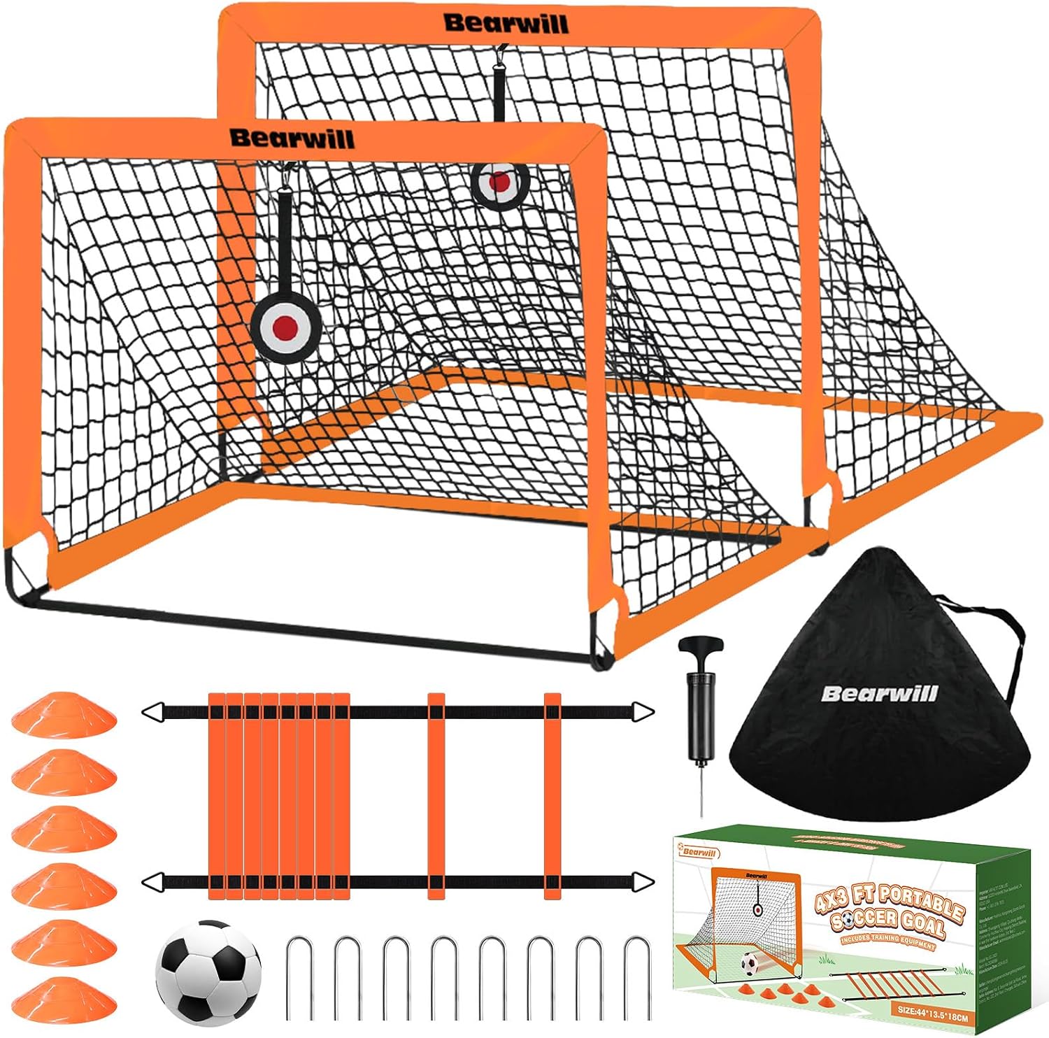 Bearwill Portable Soccer Goal Set - Hình 12