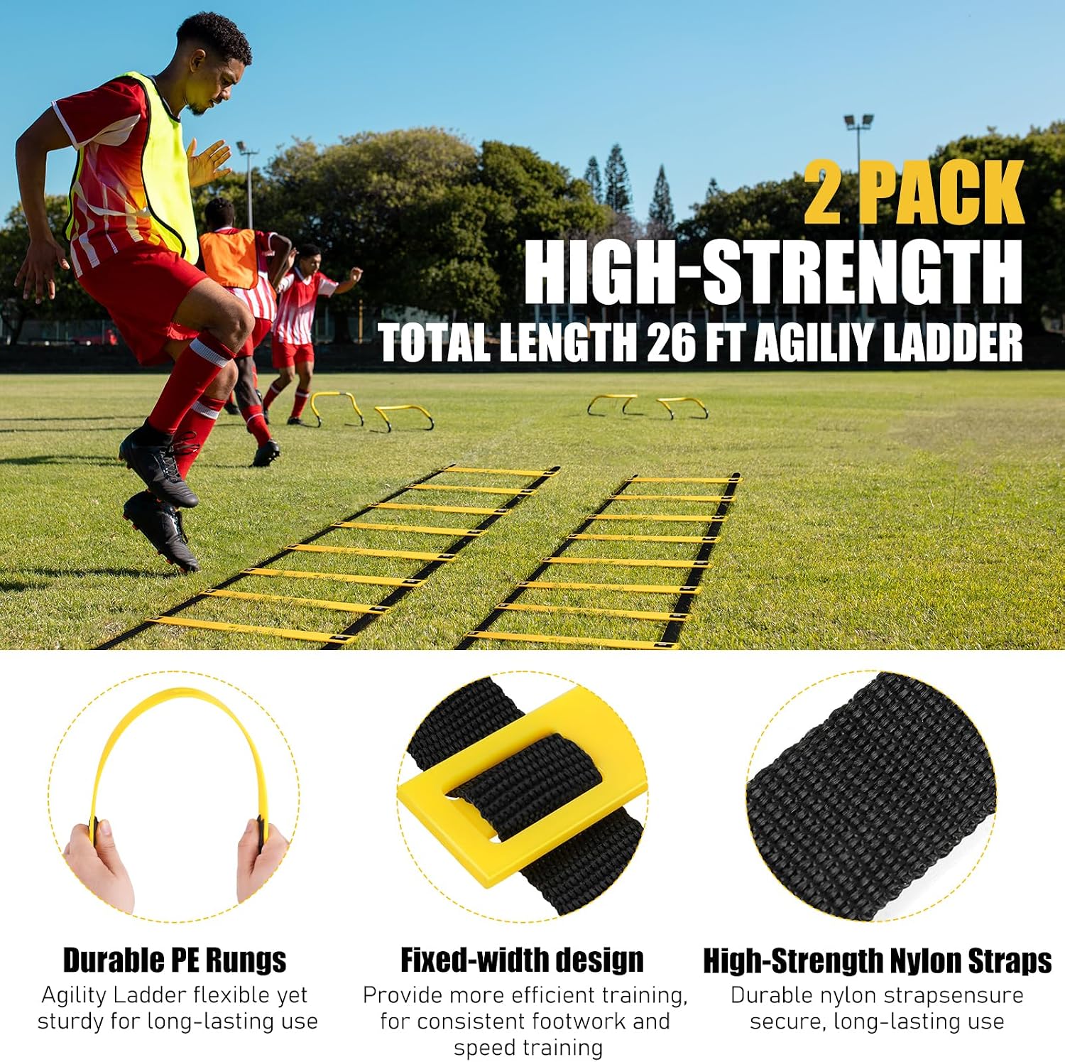 Premium Yellow Agility Ladder Set - Hình 4