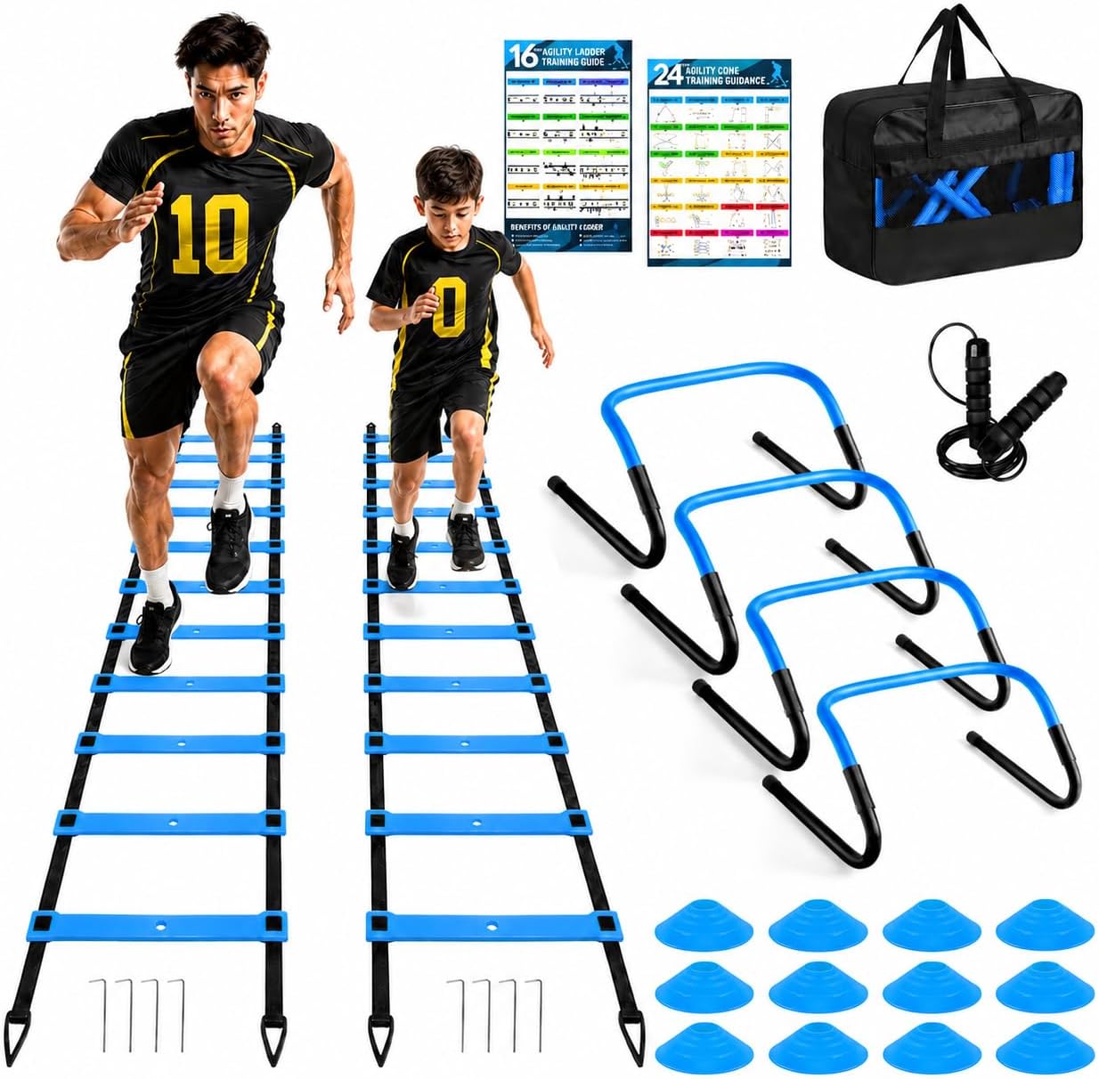 Premium Yellow Agility Ladder Set - Hình 7