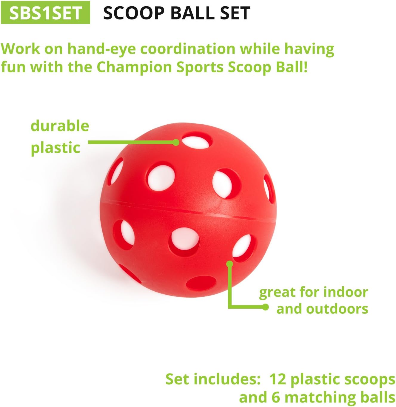 Champion Sports Rainbow Scoop Ball Set - Hình 5
