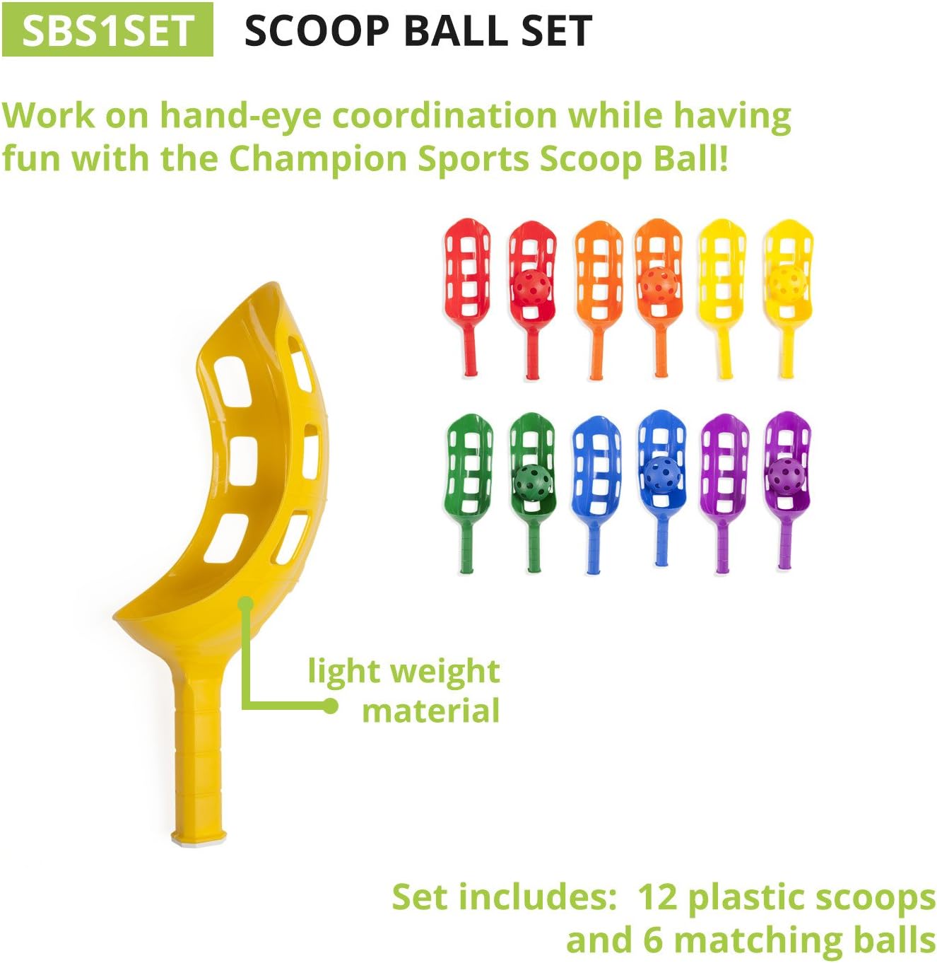 Champion Sports Rainbow Scoop Ball Set - Hình 6