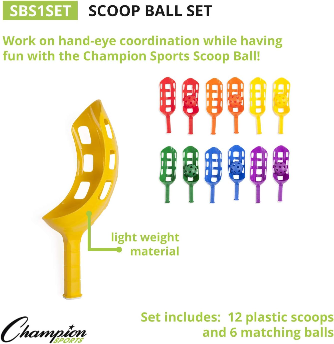 Champion Sports Rainbow Scoop Ball Set - Hình 2