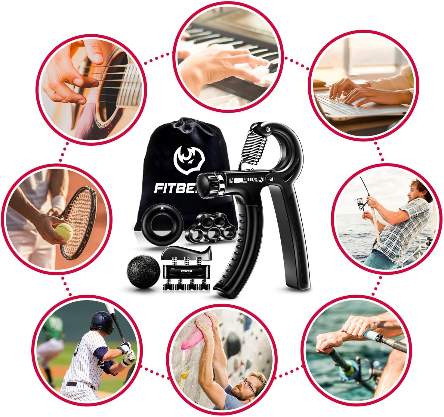 FITBEAST Hand Grip Strengthener Kit - Hình 5