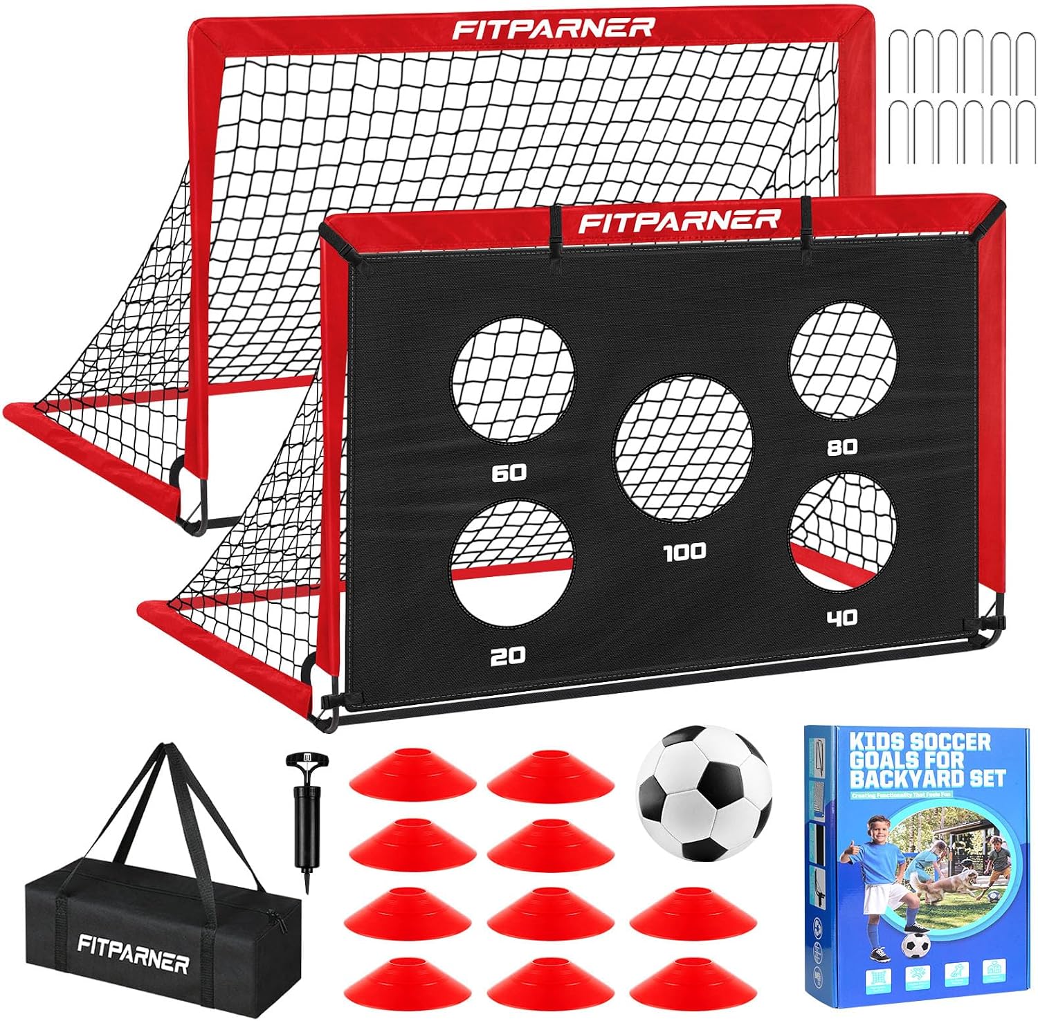 FITPARNER Portable Soccer Goal Set - Hình 9