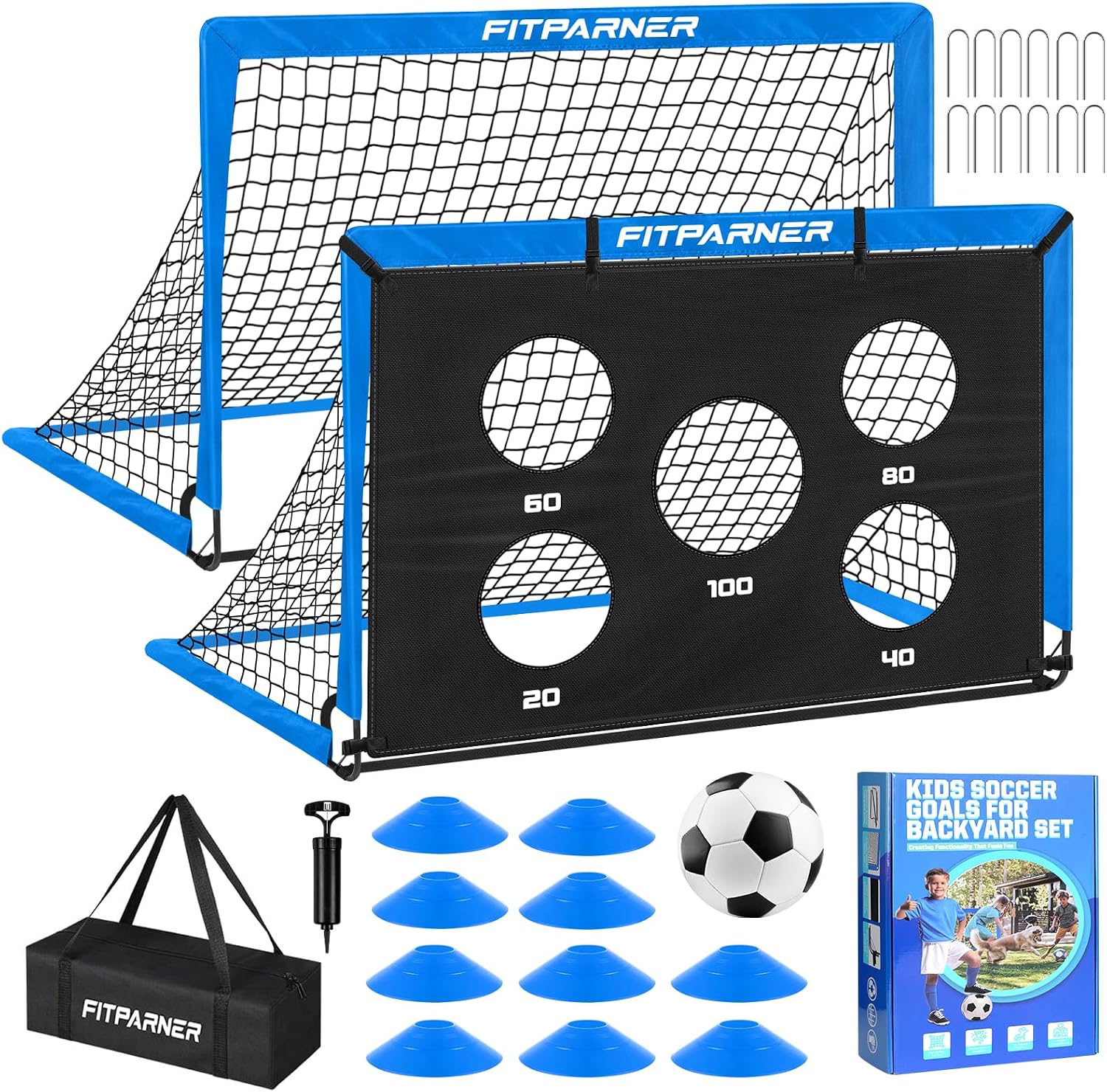 FITPARNER Portable Soccer Goal Set - Hình 10