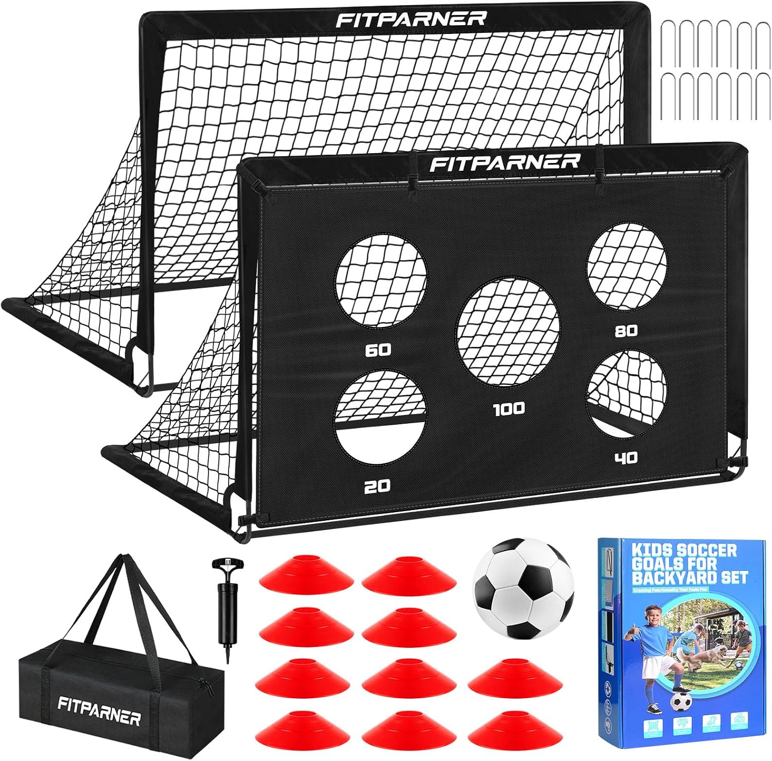 FITPARNER Portable Soccer Goal Set - Hình 14