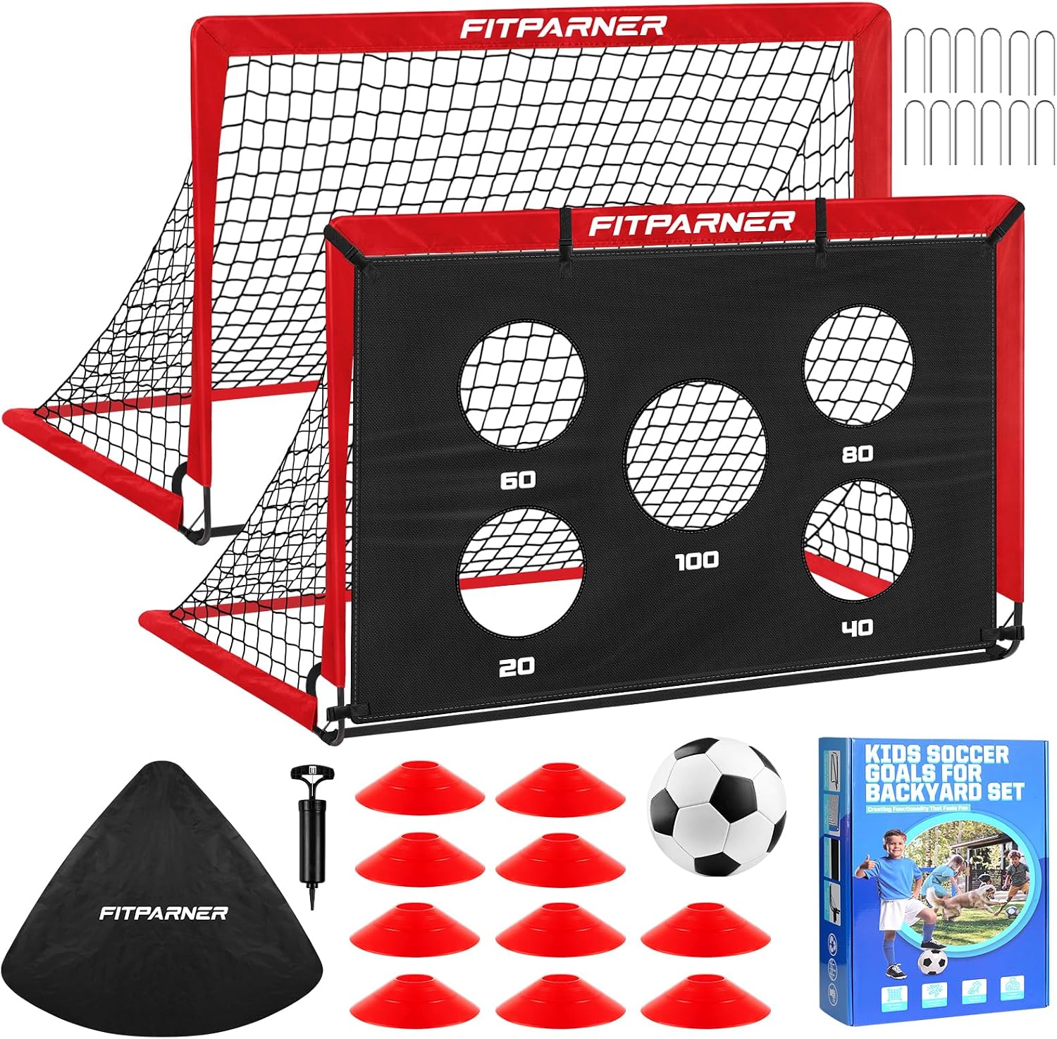 FITPARNER Portable Soccer Goal Set - Hình 12