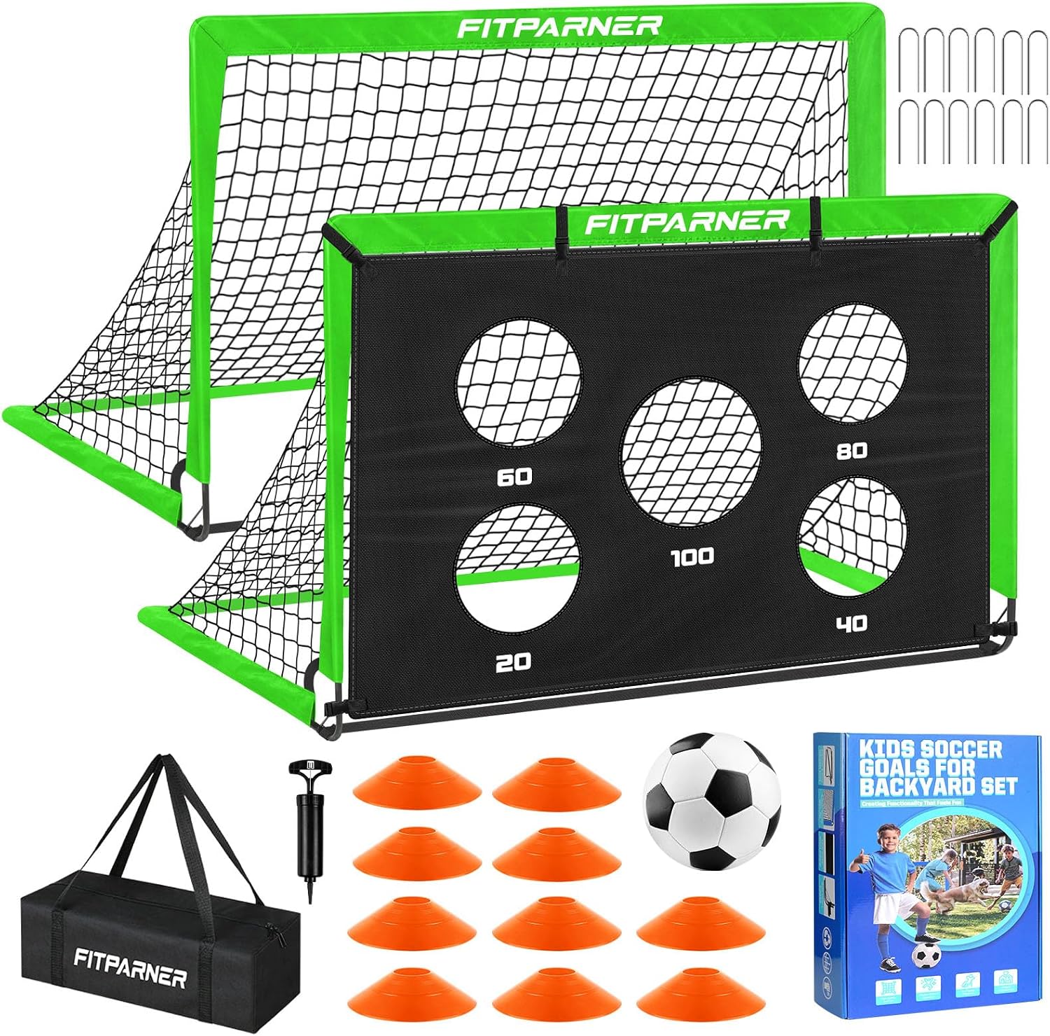 FITPARNER Portable Soccer Goal Set - Hình 11