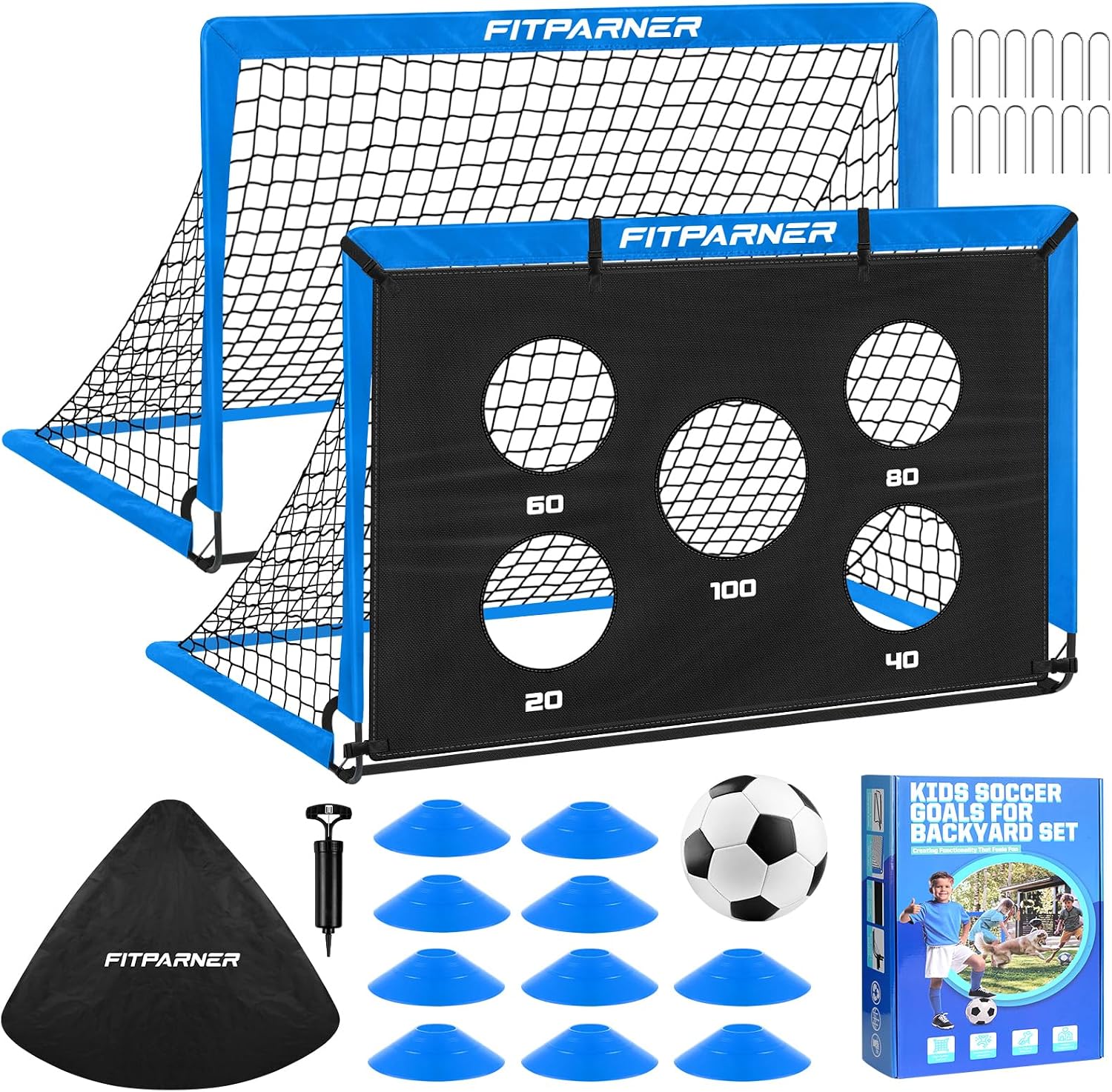 FITPARNER Portable Soccer Goal Set - Hình 8