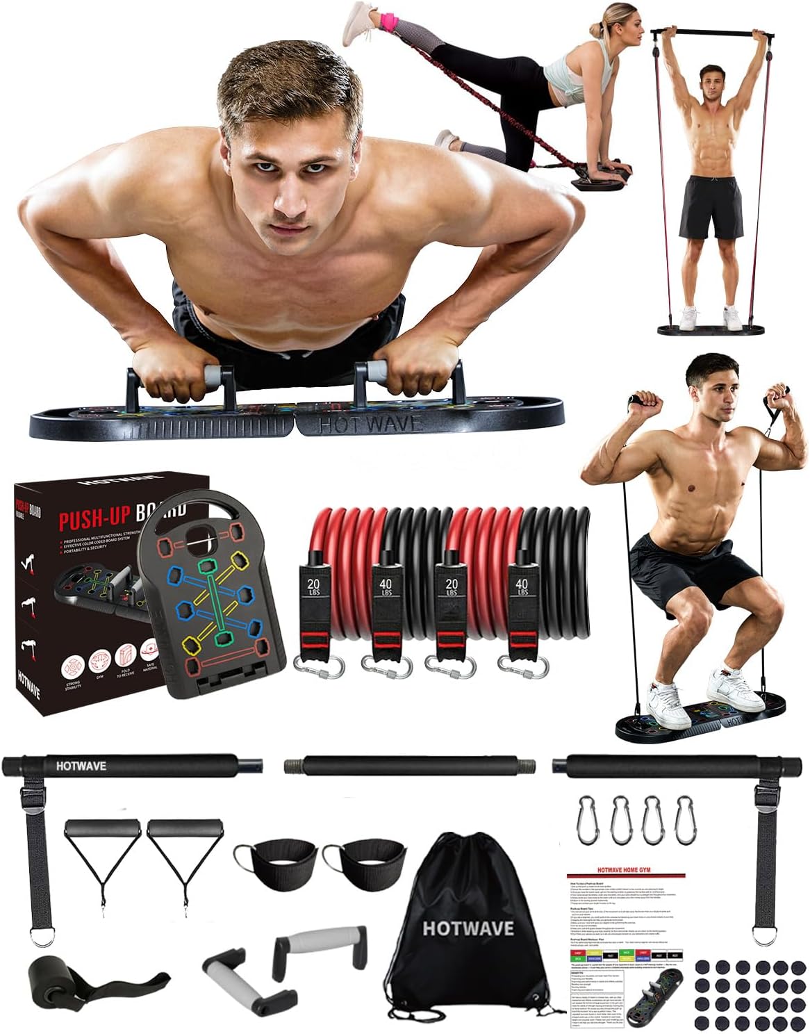 Hotwave Foldable Push-Up Board - Hình 12