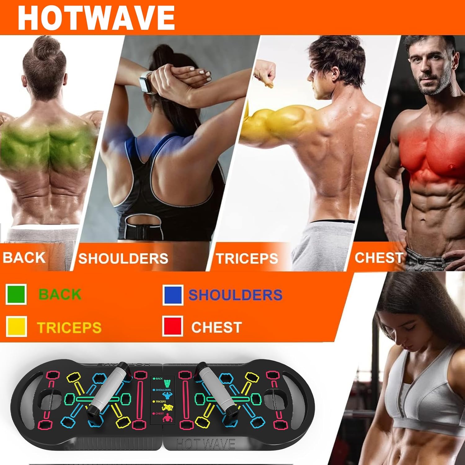 Hotwave Foldable Push-Up Board - Hình 2
