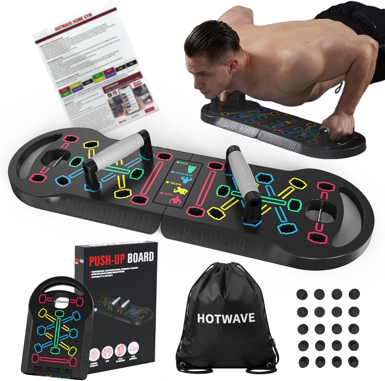 Hotwave Foldable Push-Up Board