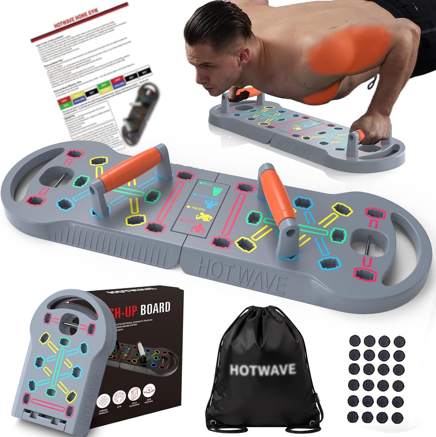Hotwave Foldable Push-Up Board - Hình 11