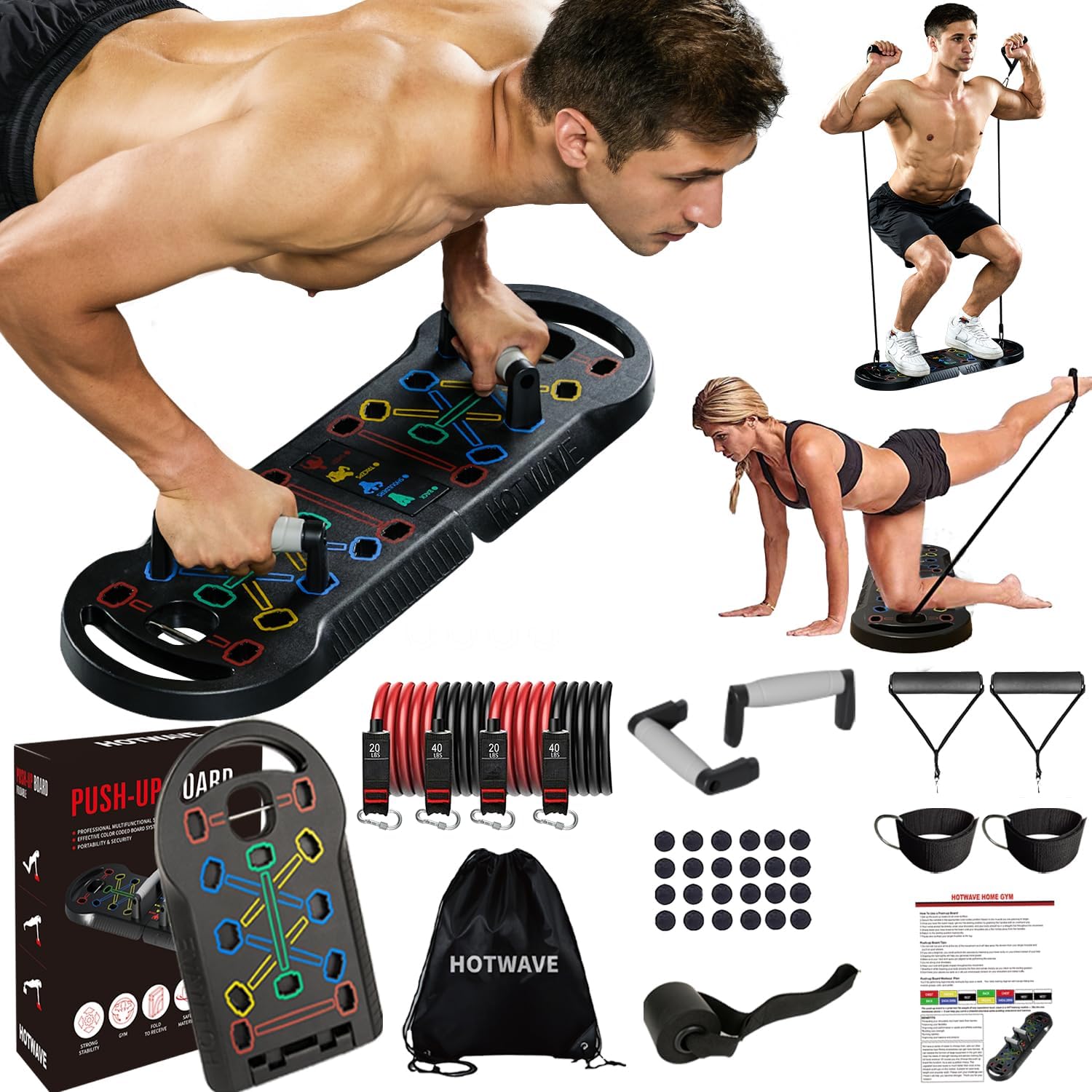 Hotwave Foldable Push-Up Board - Hình 8