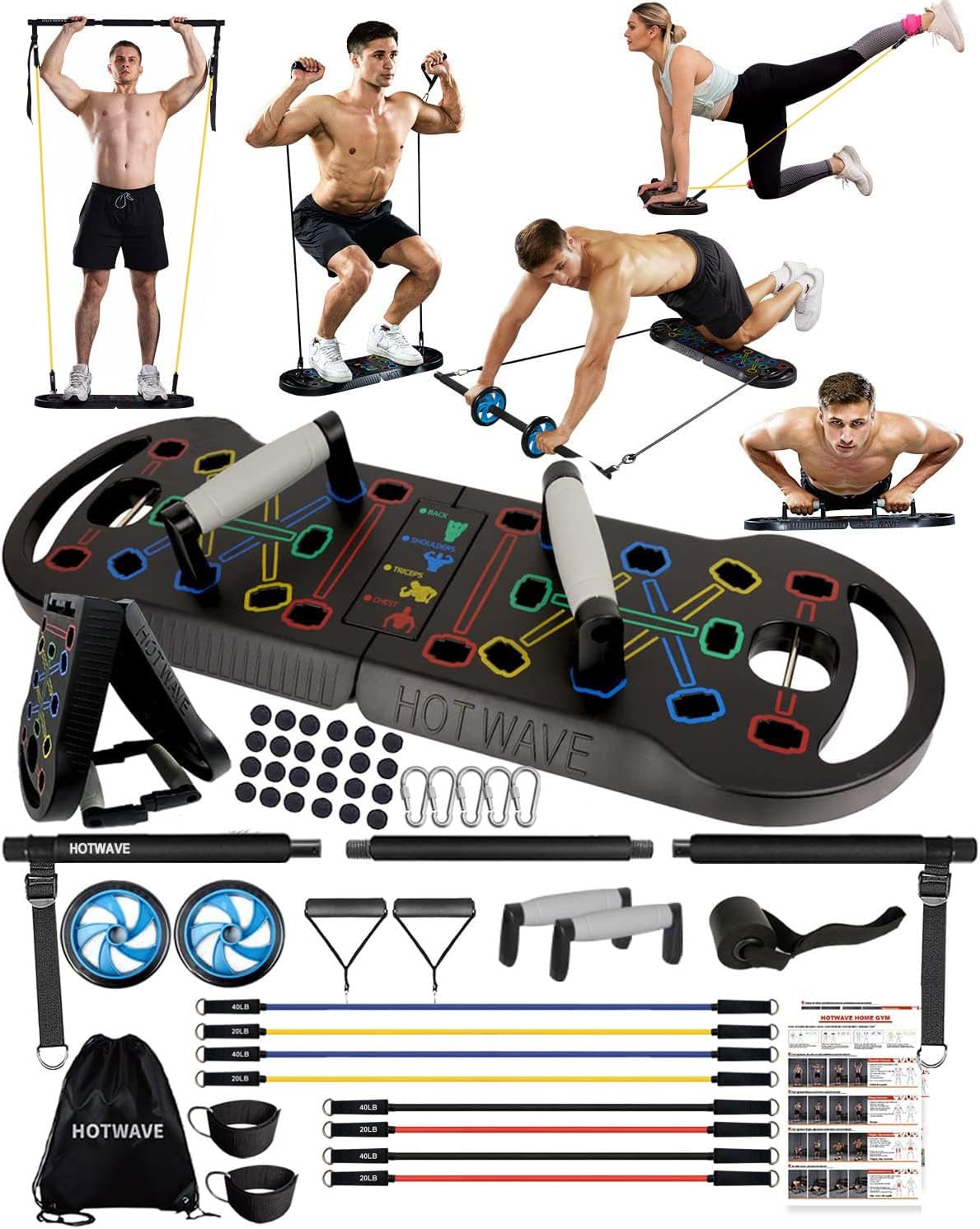 Hotwave Foldable Push-Up Board - Hình 13
