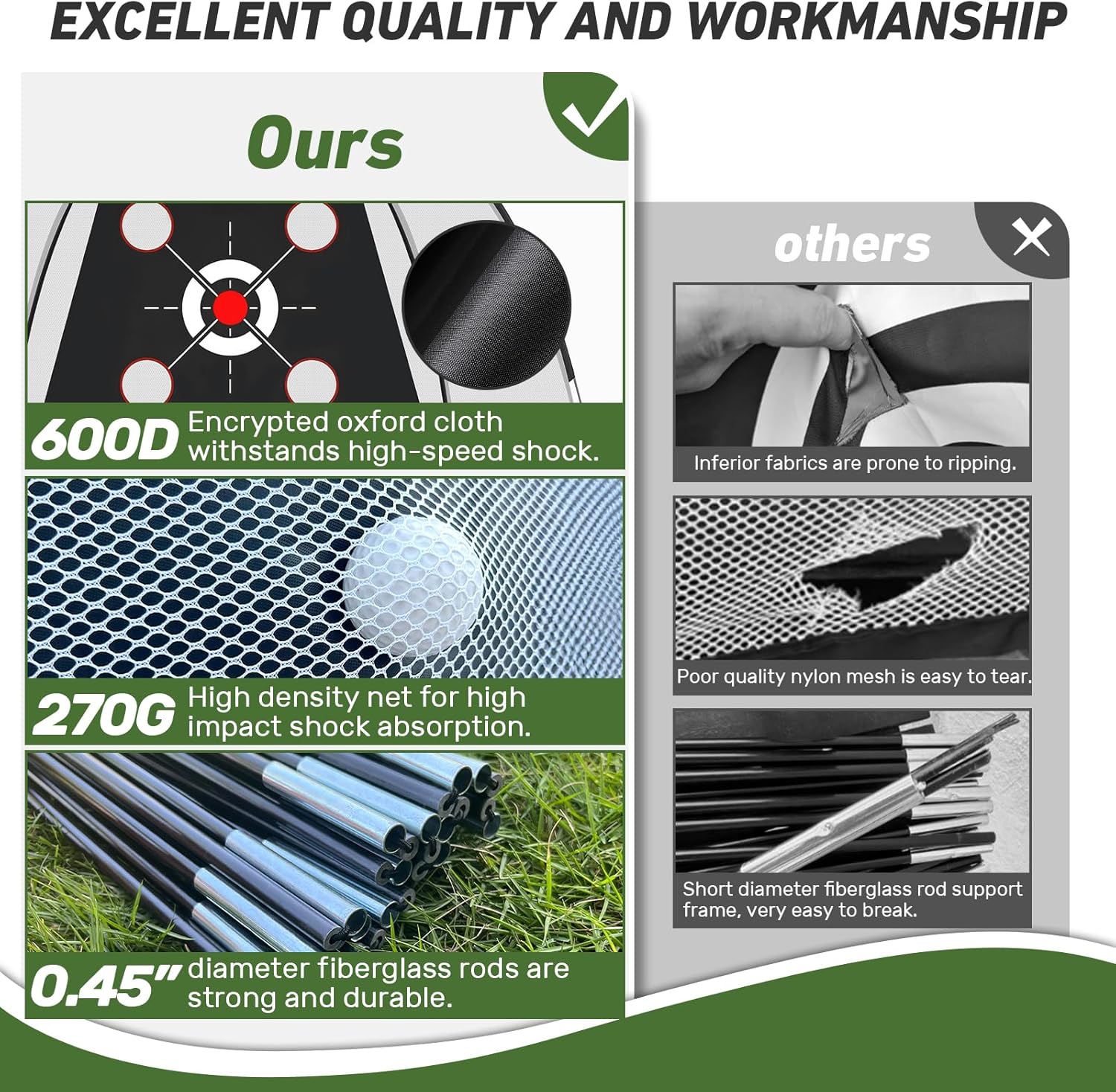 Pro Golf Hitting Net & Mat Set - Hình 4