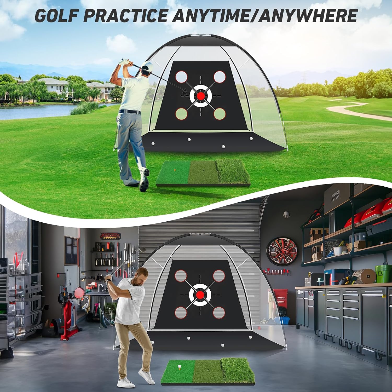 Pro Golf Hitting Net & Mat Set - Hình 7