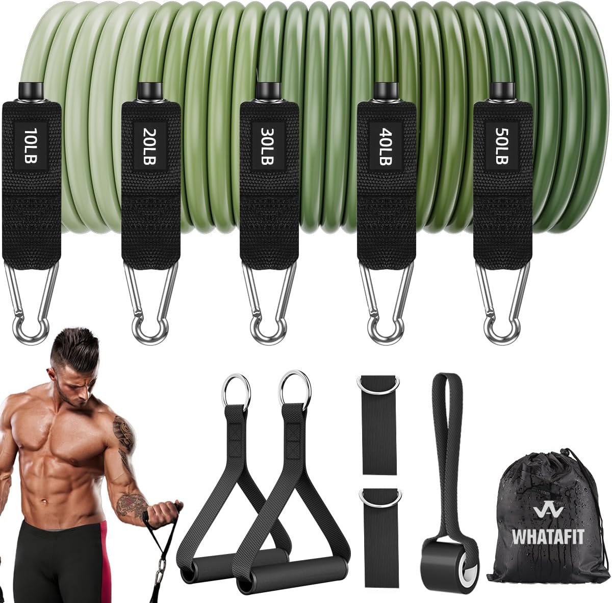 WHATAFIT Resistance Bands Set - Hình 13