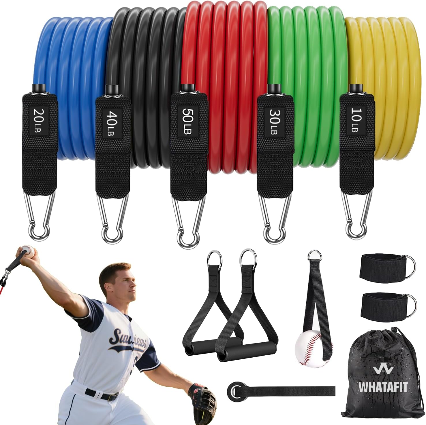 WHATAFIT Resistance Bands Set - Hình 23