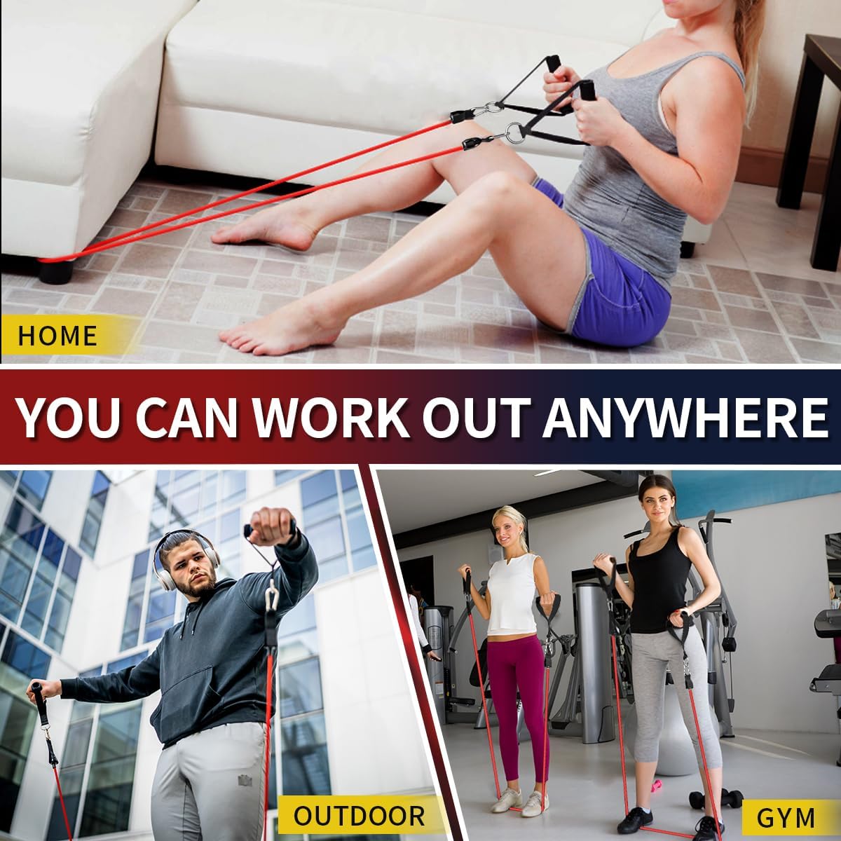 WHATAFIT Resistance Bands Set - Hình 5