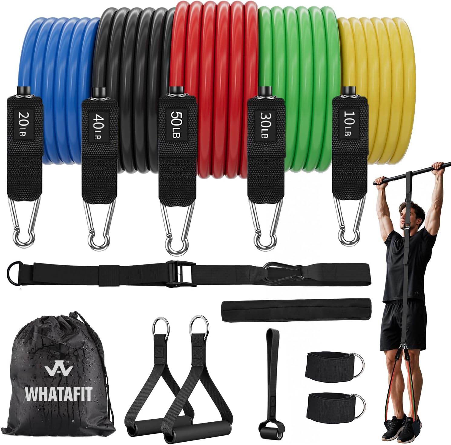 WHATAFIT Resistance Bands Set - Hình 18